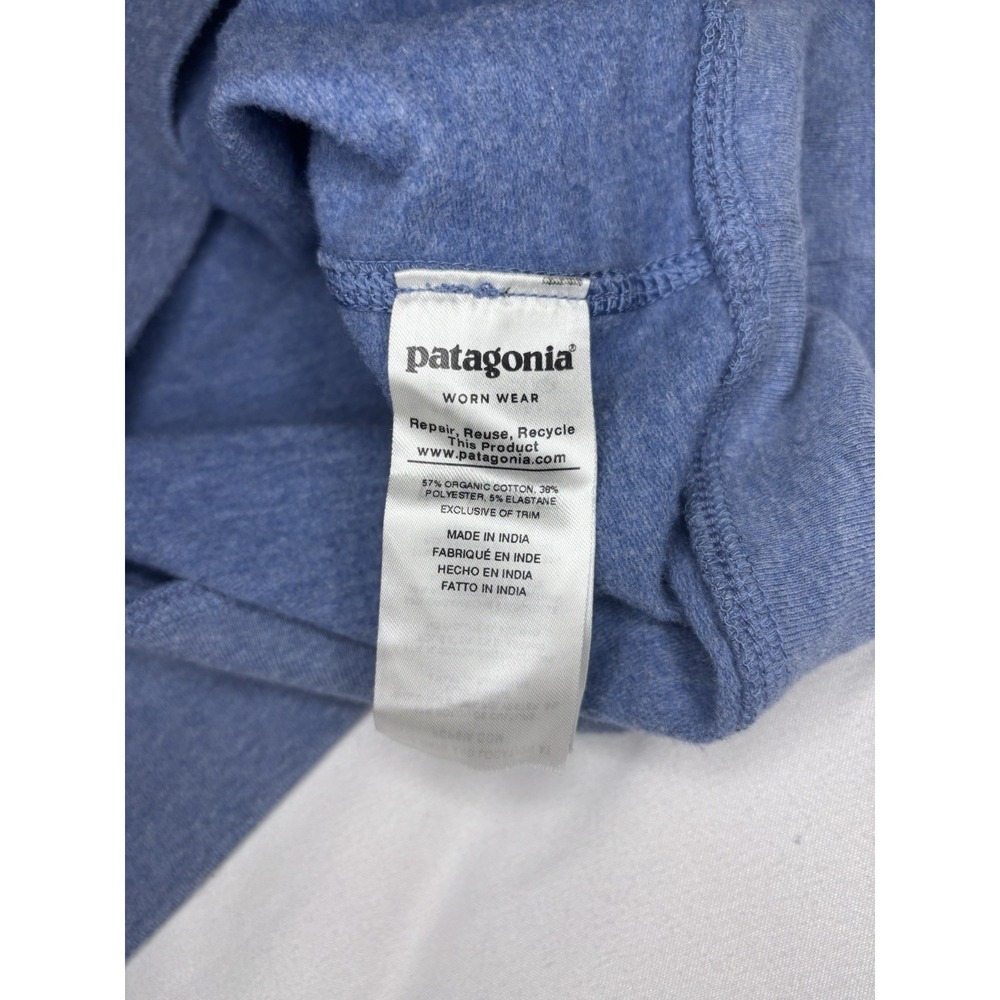 Patagonia Women's Fitz Roy Bison Pullover Crewneck Sweatshirt Size Large Blue - Picture 6 of 7